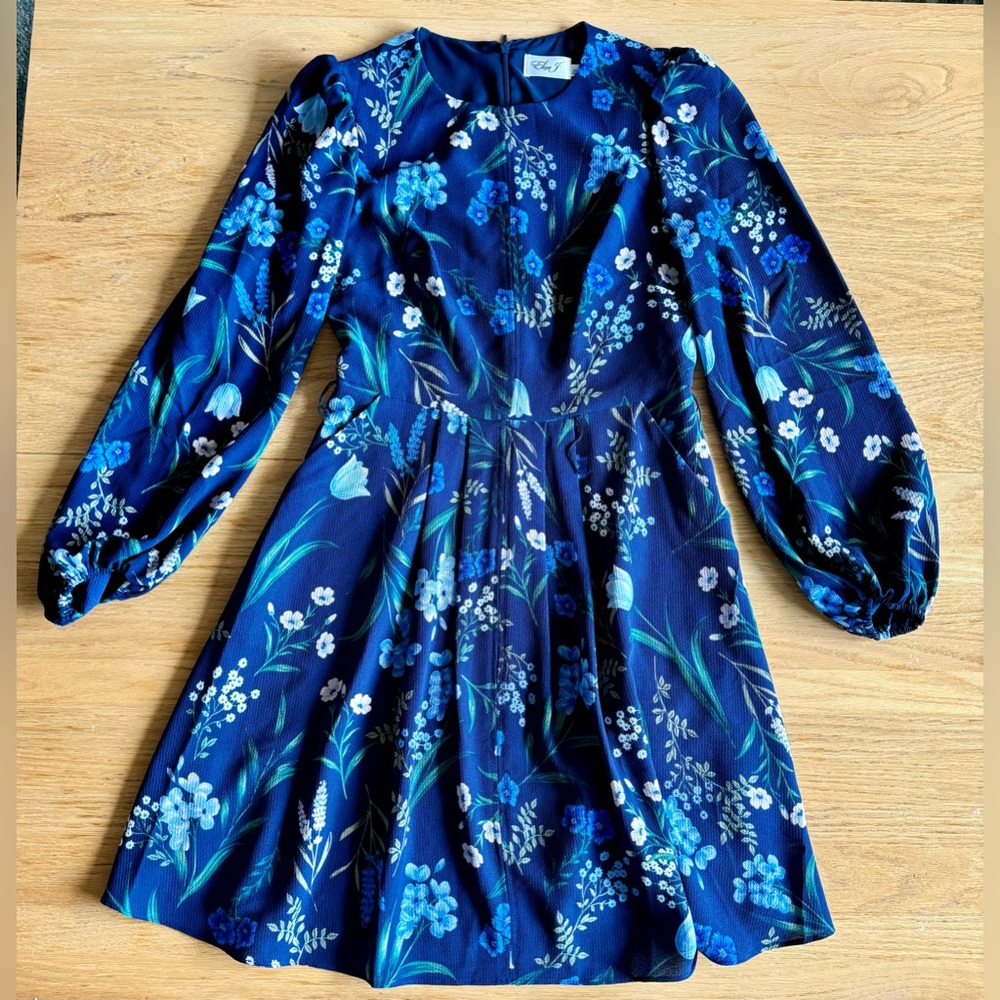 Eliza J | Long Sleeve Belted Floral Dress